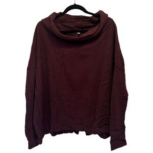 Free People Juicy Long Sleeve Maroon Size S